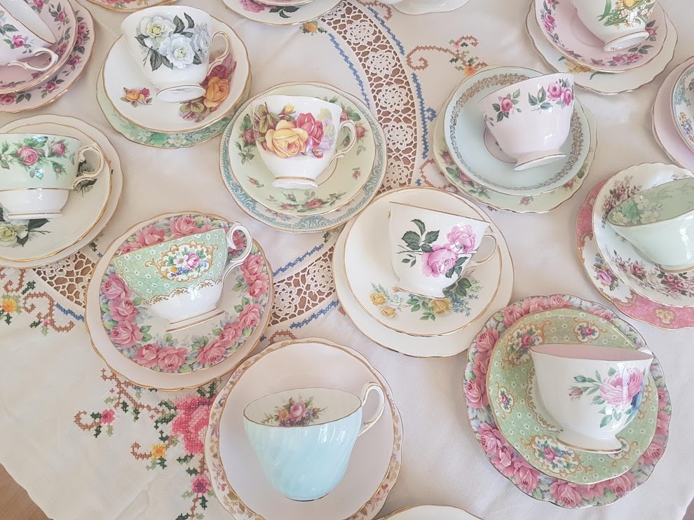 Mismatched teacup trios for a Madhatter's teaparty.