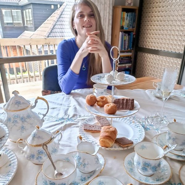 hire vintage teaset for high tea with Royal Albert Memory Lane teaset