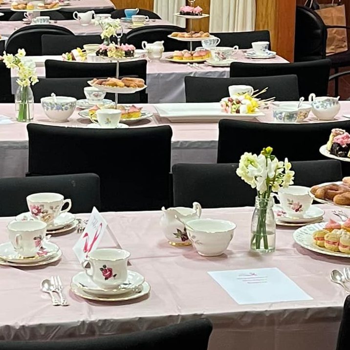 Vintage china for high tea fundraiser event