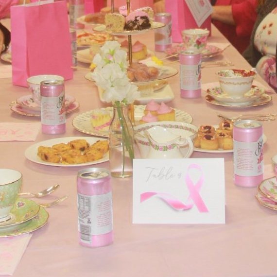 Pink ribbon high tea fundraiser event