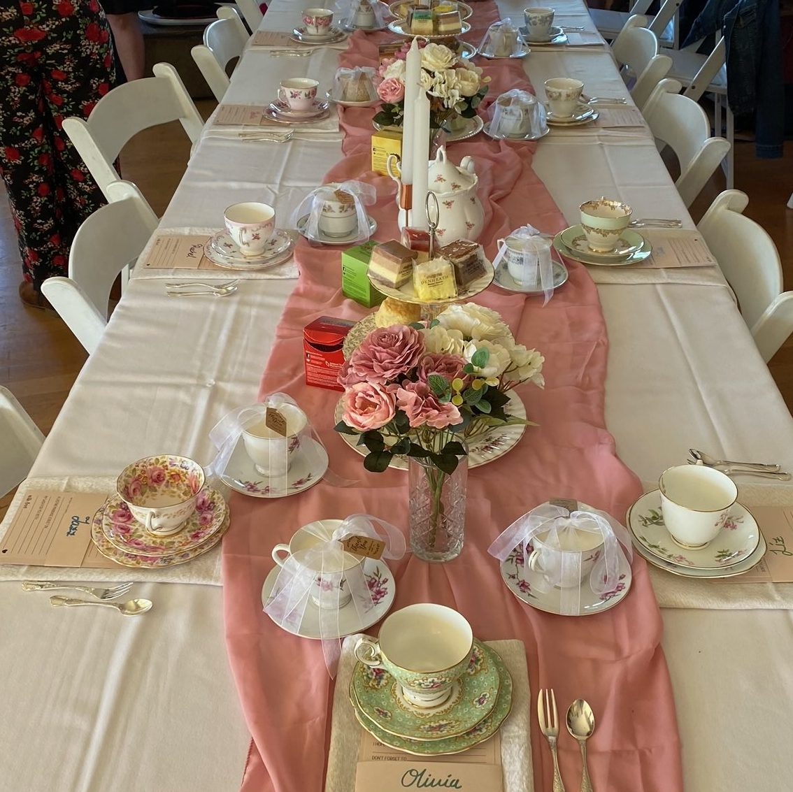 High tea table decorations